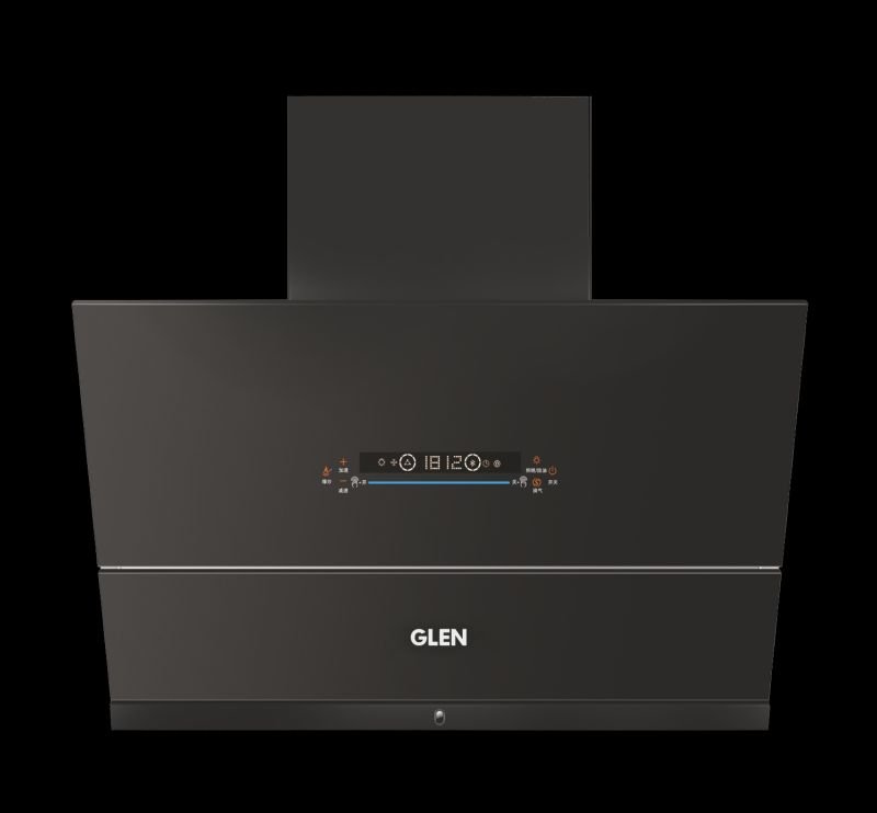Auto Clean Glass Filterless Chimney with Inverter Technology, BLDC Motor 90cm 1400 m3/h -Black (6074 AC)